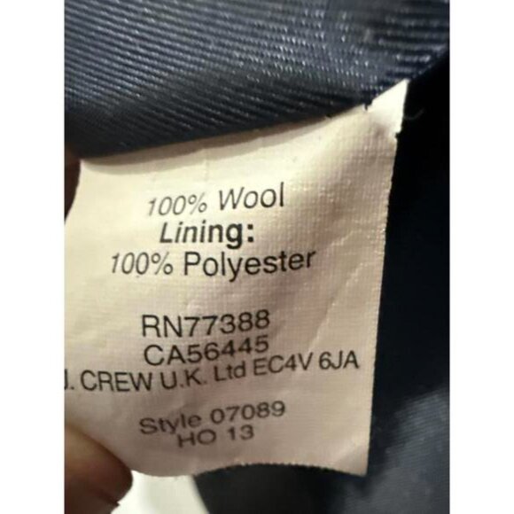 J.Crew Vintage Y2K Women's Buffalo Plaid Wool Peacoat in Red and Navy Blue - Picture 5 of 6